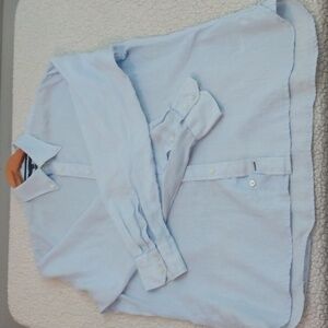 Pale Blue XL Tommy Hilfiger Linen Summer/Resort Shirt